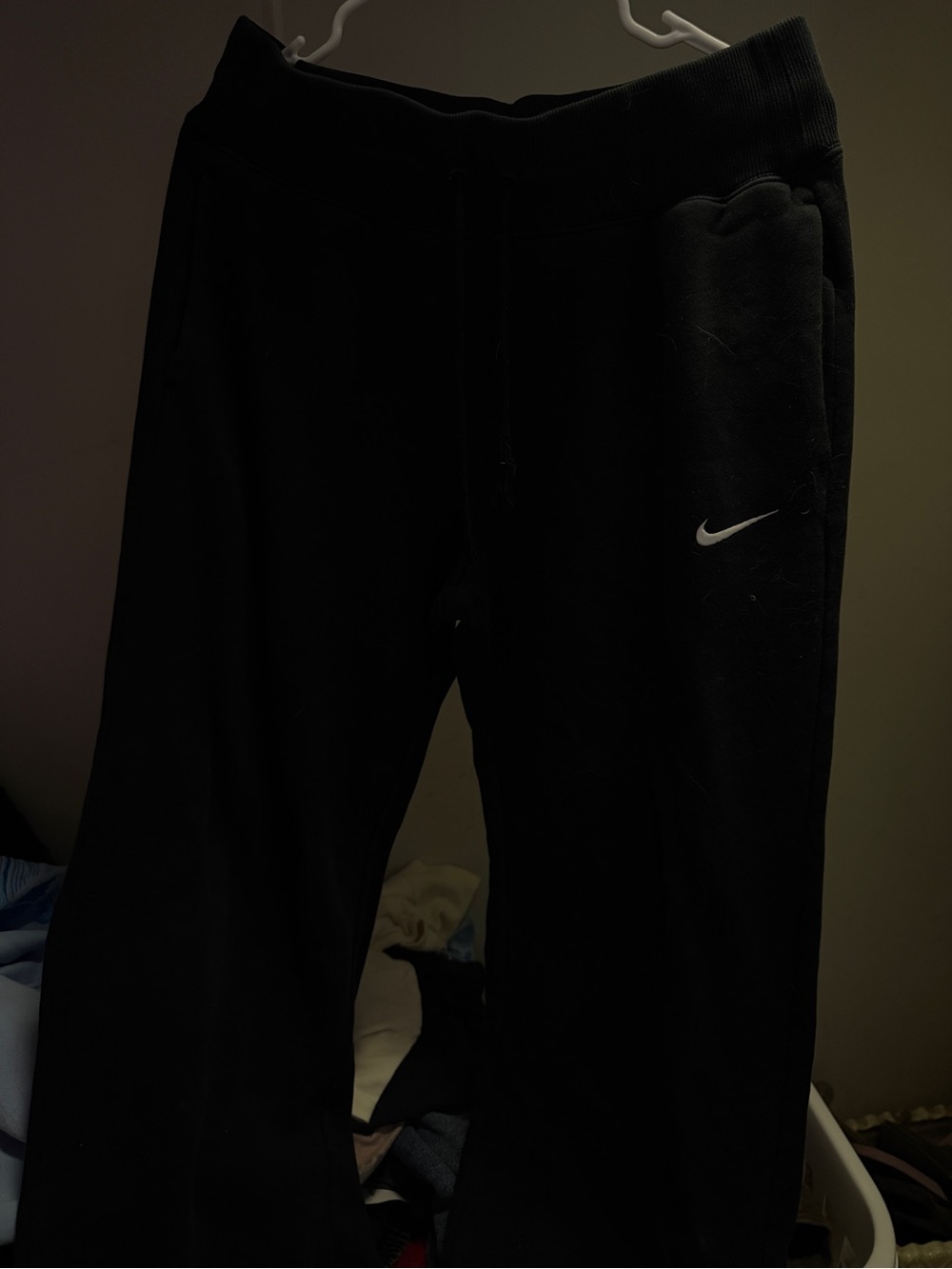 Nike Black Sweatpants with White Swoosh